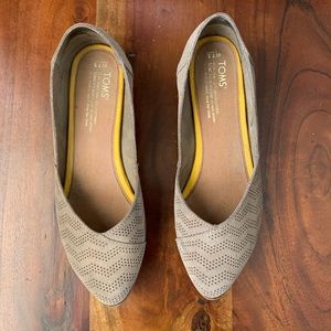 Gray/taupe perforated Julie flats
